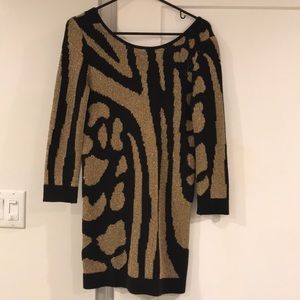 Sparkle & Fade gold and black metallic dress